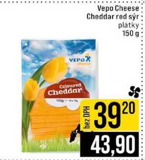 Vepo Cheese Cheddar red sýr plátky 150 g