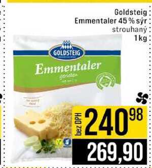 Goldsteig Emmentaler 45 % sýr strouhaný 1 kg