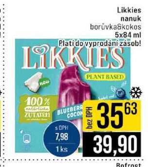 Likkies nanuk borůvka & kokos 5 x 84 ml