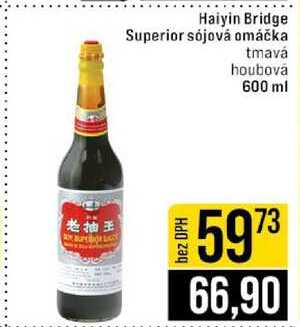 Haiyin Bridge Superior sójová omáčka tmavá / houbová 600 ml 