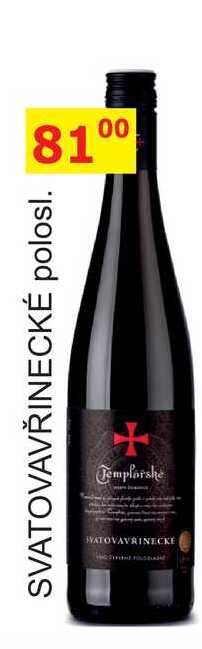 Templářské sklepy 0,75l SVATOVAVŘINECKÉ polosl. 