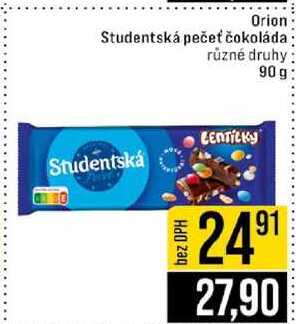 Orion Studentská pečeť čokoláda 90g