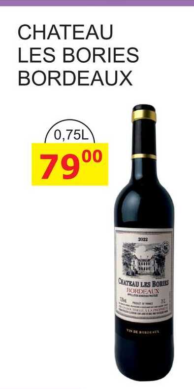 CHATEAU LES BORIES BORDEAUX 0,75L 