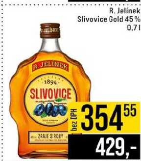 R. Jelínek Slivovice Gold 45% 0,7 l