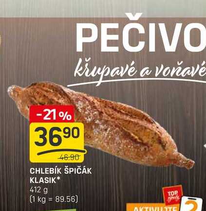 CHLEBÍK ŠPIČÁK KLASIK*412 g