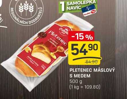 PLETENEC MÁSLOVÝ S MEDEM 500 g 