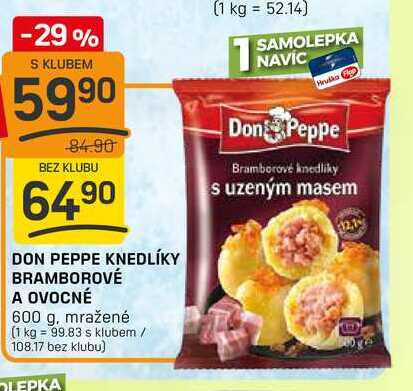 Don Peppe Bramborové knedlíky s uzeným masem 600g