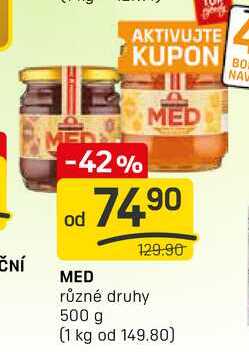 MED různé druhy 500 g