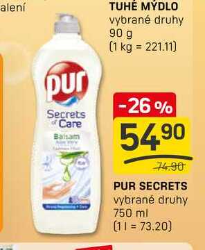 PUR SECRETS vybrané druhy 750 ml