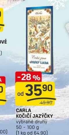 KOČIČÍ JAZÝČKY vybrané druhy 50 - 100 g 