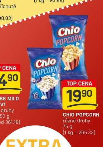 CHIO POPCORN různé druhy 75 g