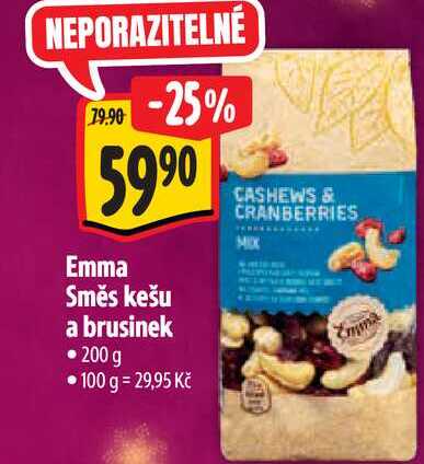   Emma Směs kešu a brusinek  200 g