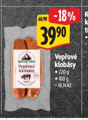 Vepřové klobásy 220 g