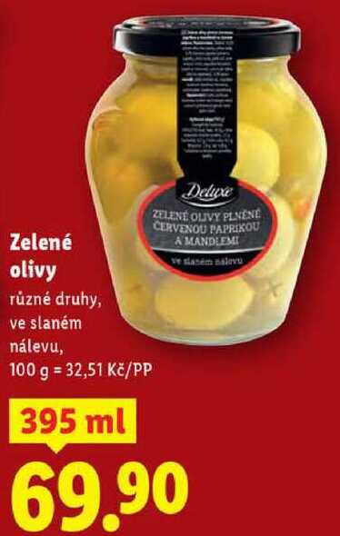Zelené olivy, 395 ml