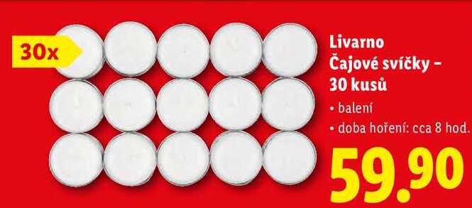 Livarno Čajové svíčky - 30 kusů 