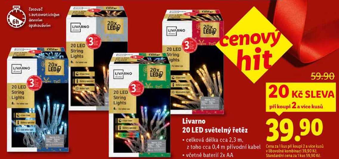 Livarno 20 LED světelný řetěz 