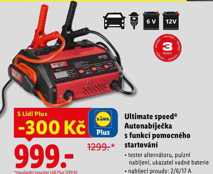 Ultimate speed Autonabíječka s funkcí pomocného startování 