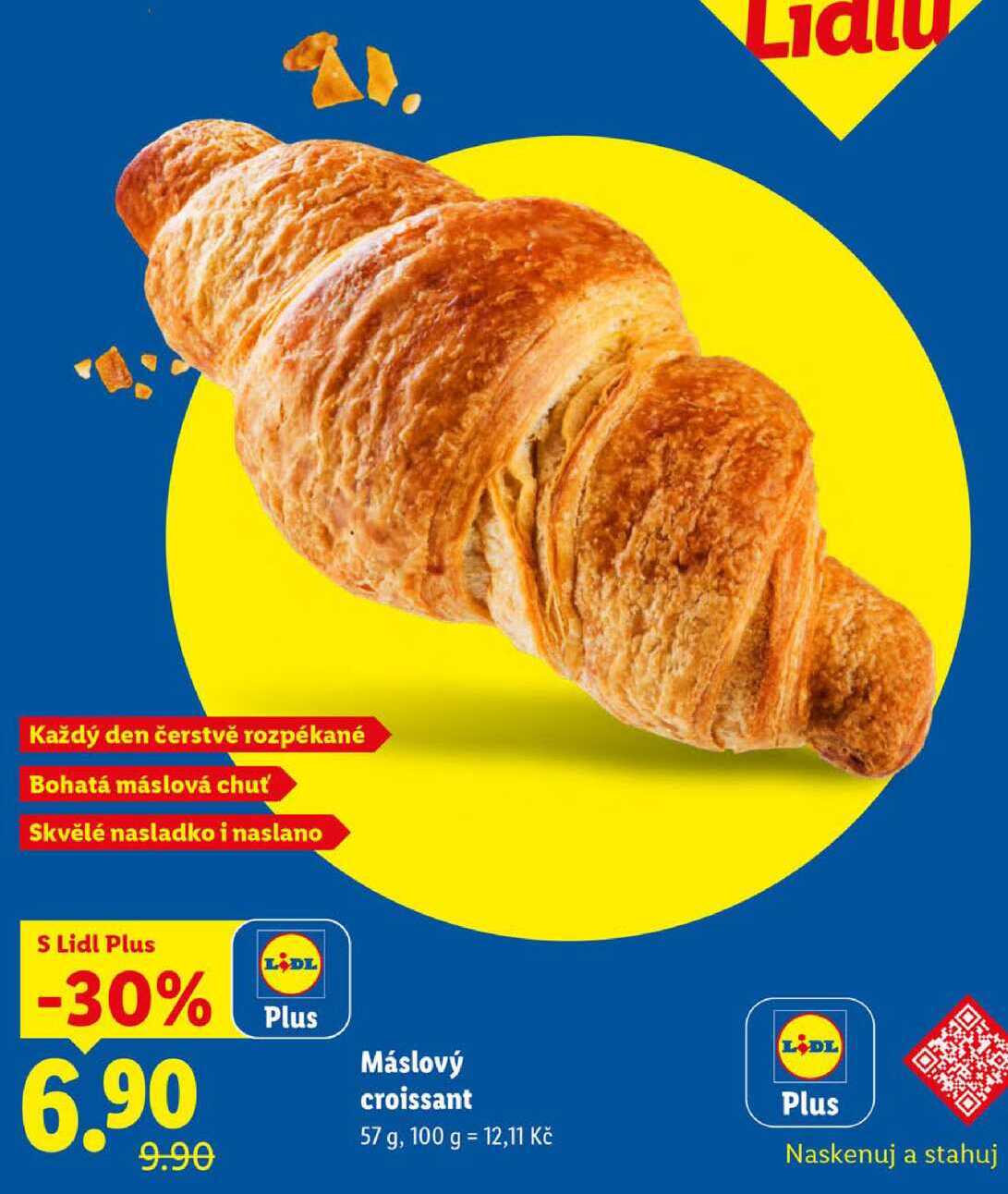 Máslový croissant, 57 g