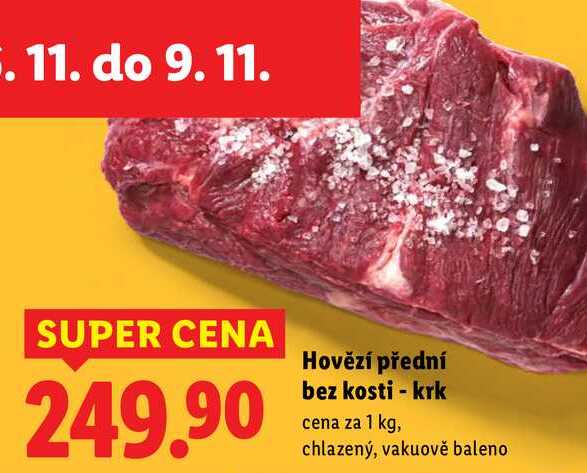 Hovězí přední bez kosti - krk, cena za 1 kg