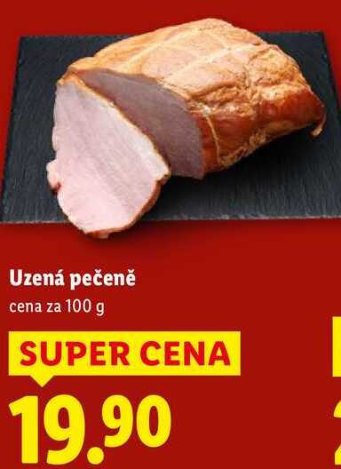 Uzená pečeně, cena za 100 g 