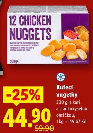 Kuřecí nugetky, 300 g