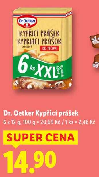 Dr. Oetker Kypřicí prášek, 6x 12 g