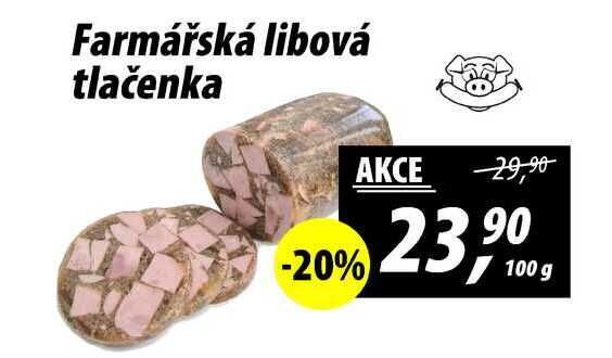 Farmářská libová tlačenka, 100 g 