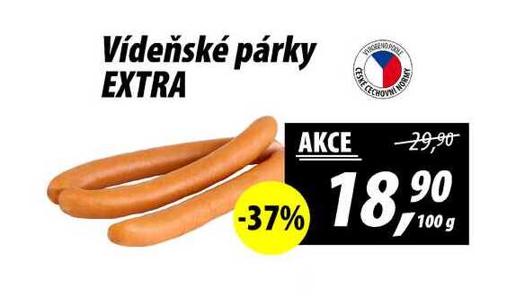 Vídeňské párky EXTRA, 100 g