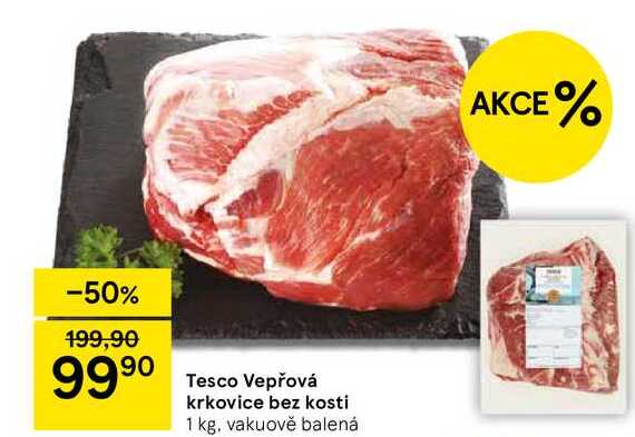 Tesco Vepřová krkovice bez kosti, 1 kg