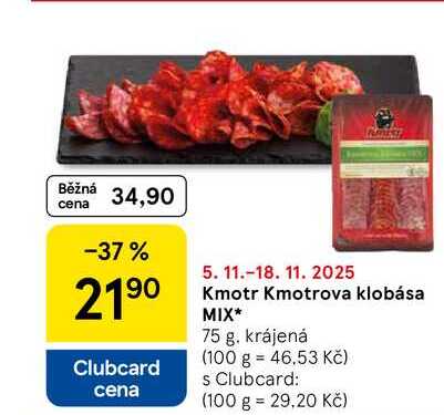 Kmotr Kmotrova klobása MIX, 75 g