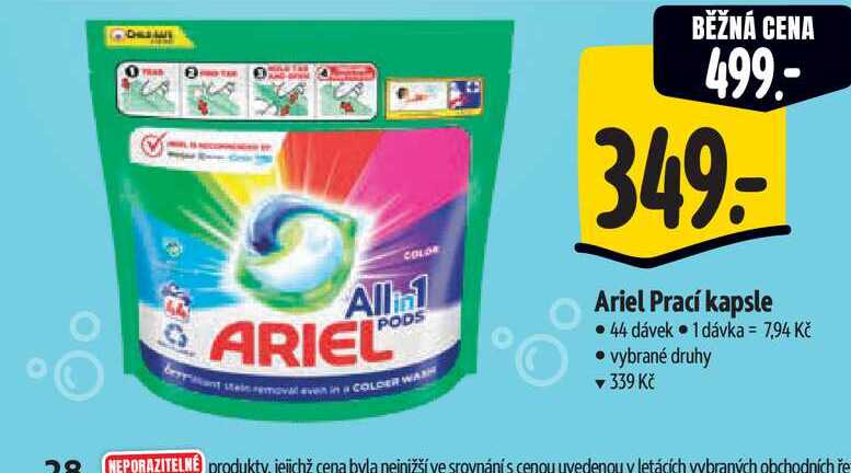  Ariel Prací kapsle 44 dávek 