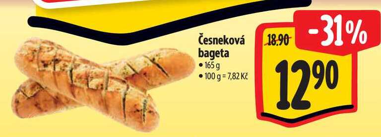 Česneková bageta, 165 g