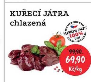 KUŘECÍ JÁTRA chlazená 1kg 