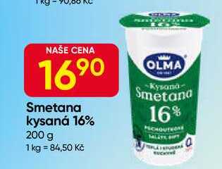 OLMA Smetana kysaná 16% 200 g