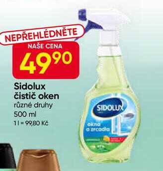 Sidolux čistič oken různé druhy 500 ml