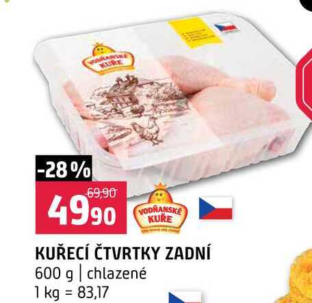KUŘECÍ ČTVRTKY ZADNÍ 600 g