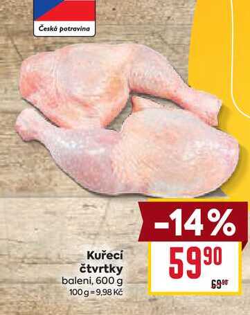 Kuřecí čtvrtky balení, 600 g 