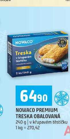 Nowaco premium treska obalovaná 240g