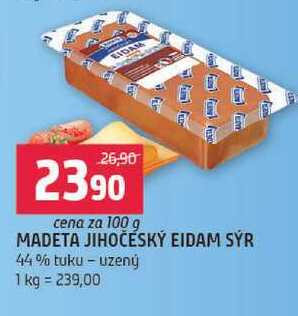Madeta Jihočeský eidam sýr uzený 100g