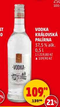 VODKA KRÁLOVSKÁ PALÍRNA, 0,5 l