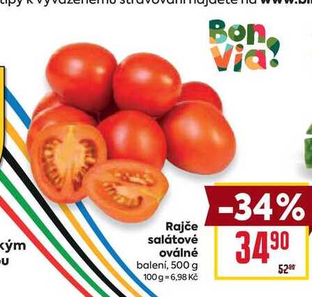 Rajče salátové oválné balení, 500 g