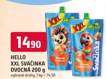 HELLO XXL SVAČINKA OVOCNÁ 200 g