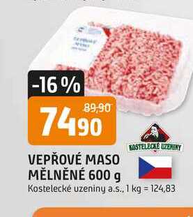 VEPŘOVÉ MASO MĚLNĚNÉ 600 g