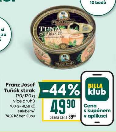 Franz Josef Tuňák steak 170/120 g 
