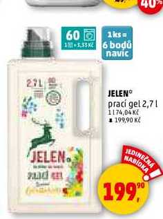 JELEN prací gel, 2,7 l