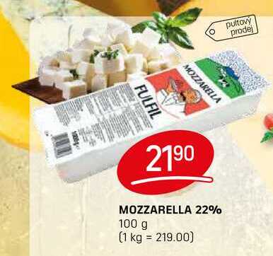MOZZARELLA 22% 100g