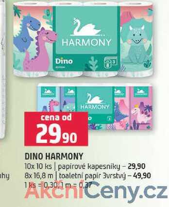 Dino Harmony kapesníky 10x10ks, toaletní papír