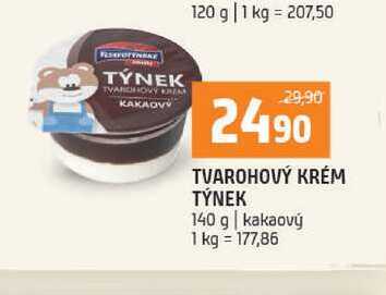 Tvarohový krém Týnek 140g