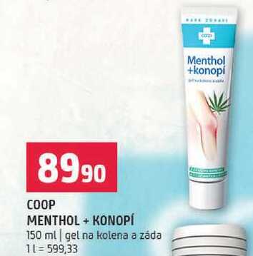 Coop menthol+konopí gel 150ml