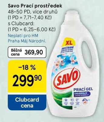 Savo Prací prostředek, 48-50 PD, více druhů  